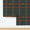 Classic Plaid Autumnal Traditional Tack Room Horse Vintage Americana Equestrian Bridle Horse Bit Leather Country Club Navy Green Brown Tartan Custom Pre-pasted Wallpaper by Spoonflower Pre-Pasted Wallpaper 2FT Wide